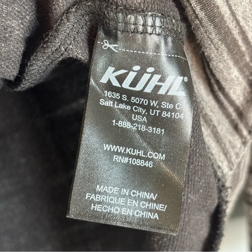 Kuhl XS Piper Cowl Neck Sweater Heather Gray Black Outdoor Hiking Base Layer